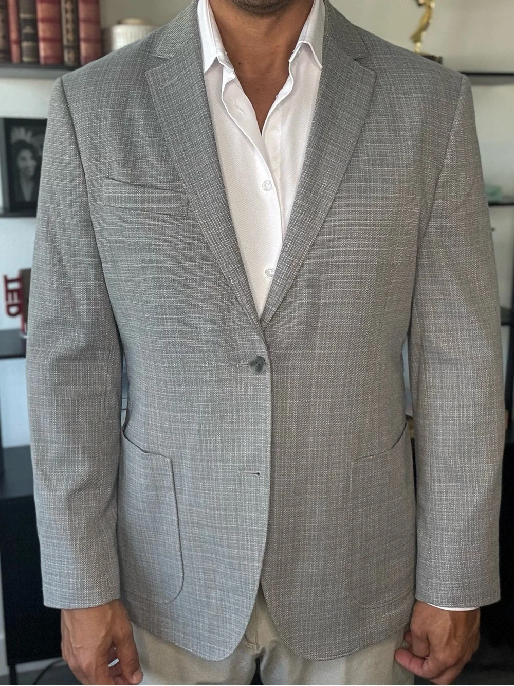 Nordstrom Rack Men's Gray Plaid Blazer - Slim Tailored Fit